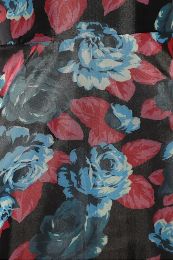 Lulus Navy Blue Floral Organza Skater Mini Dress - Image 6