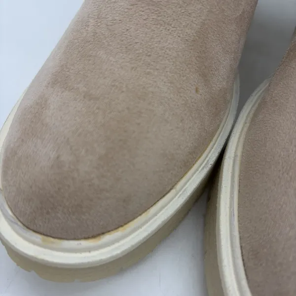 NWOT Oasis Society Womens 8.5 Booties‎ Pink Beige Fabric Platform Heels Ankle - Image 10