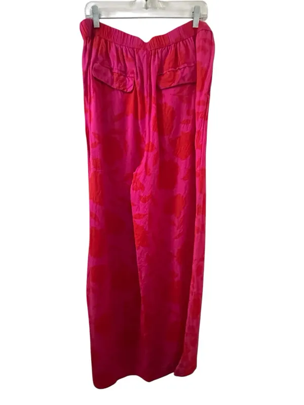kate spade x Target Pink Red Floral Wide-Leg Linen Blend Pants XL - Image 4