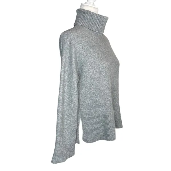 J. Crew Turtleneck Sweater in Supersoft Yarn Size XS‎ Gray Wool Alpaca Classic - Image 5