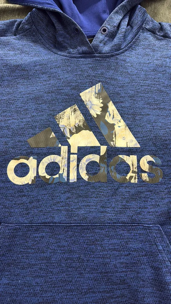 Adidas Women’s Hoodie Pullover Blue - Image 4