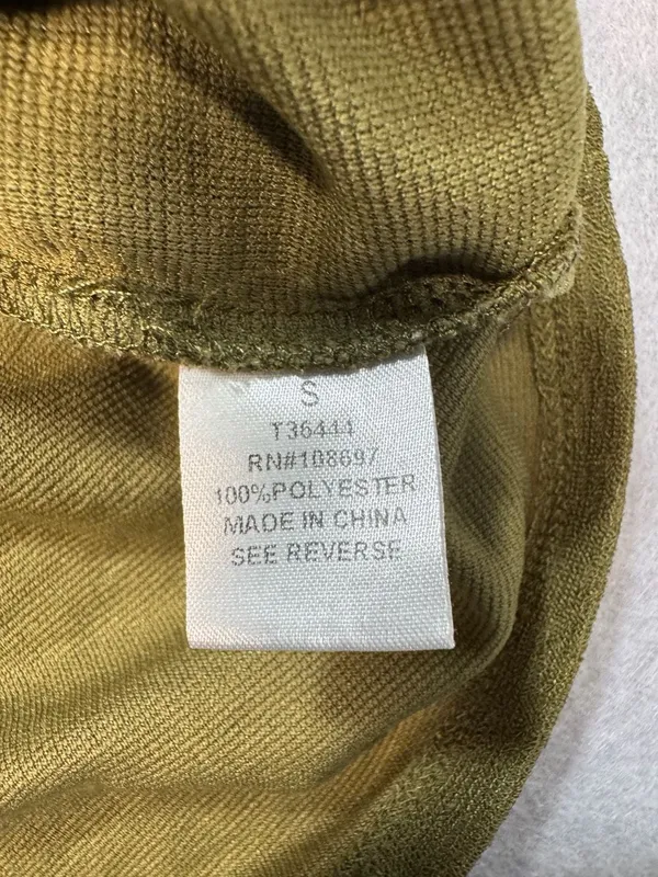 Lipslide Olive Green Short Sleeve Button Up Top Size S - Image 5