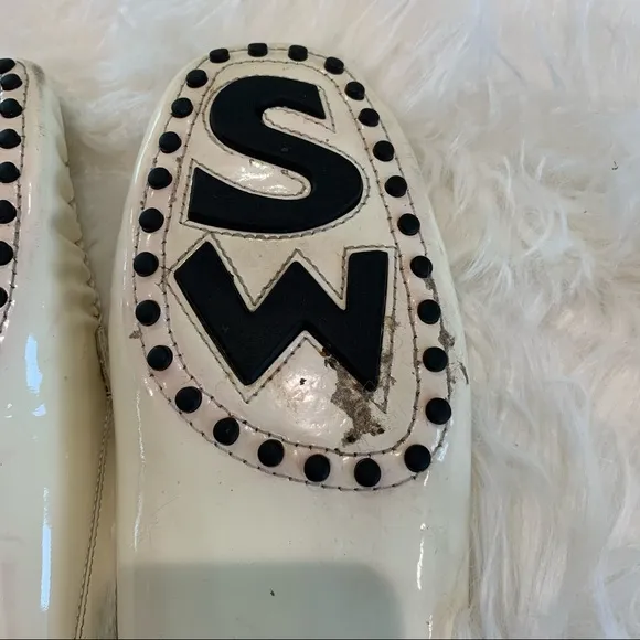 Stuart Weitzman white mules leather size‎ 10AA - Image 8