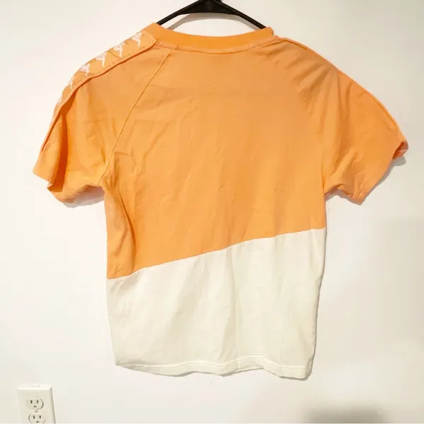 Kappa Size‎ XS Logo Pink/Salmon Color Block Tshirt - Image 5