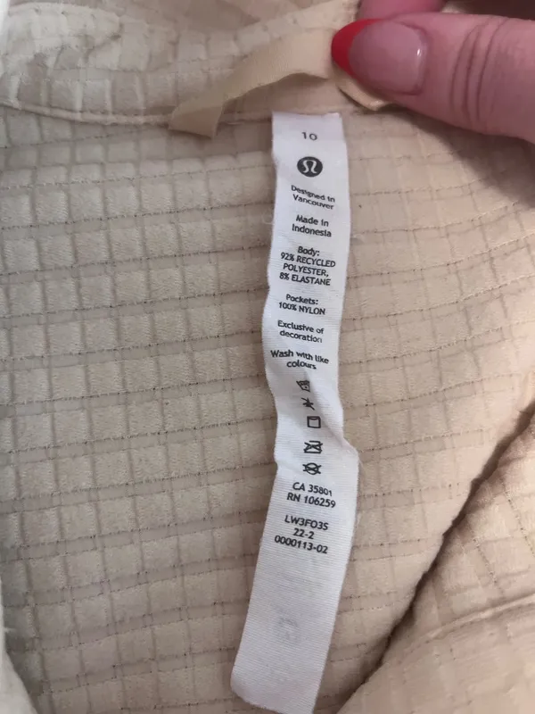Lululemon Grid Fleece Hiking Overshirt Prosecco Pink Clay 10 - Image 2