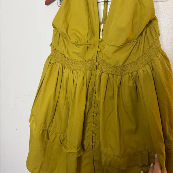 Free People Dirty Olive Sail Away Halter Tunic Mini‎ Dress - Image 8