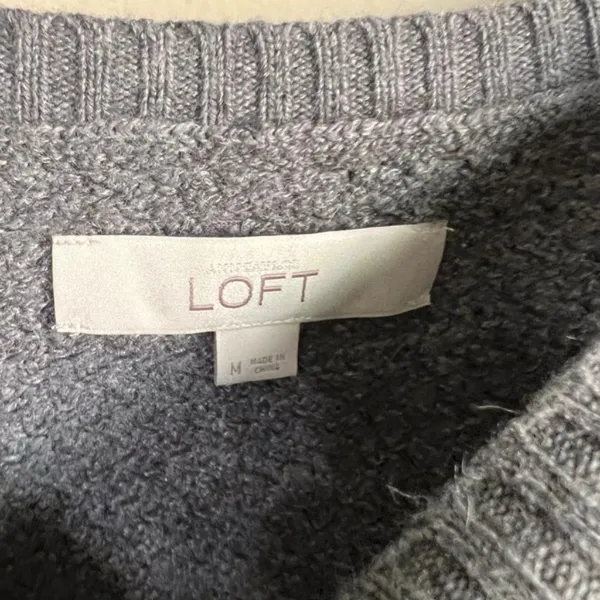 Loft medium grey long sleeve sweater‎ - Image 3