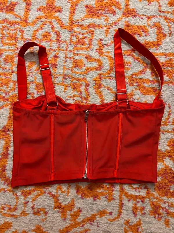 Edikted Red Corset Top  - Image 2