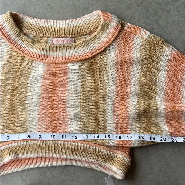 URBAN OUTFITTERS Uo Stella‎ Slouchy Pullover Sweater In Neutral Multi Sz S ♣️ - Image 4