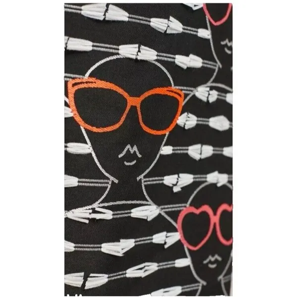 Hutch Dress Women Small Black White novelty print Sunglasses Shift halter Dress - Image 11