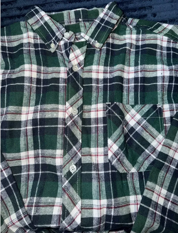 Flannel RQQBA Green Size XL - Image 3