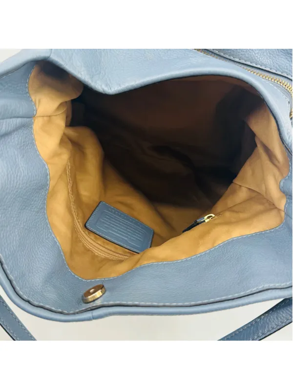 Coach 26224 Madison Pebbled Leather Hobo Bag Blue - Image 7