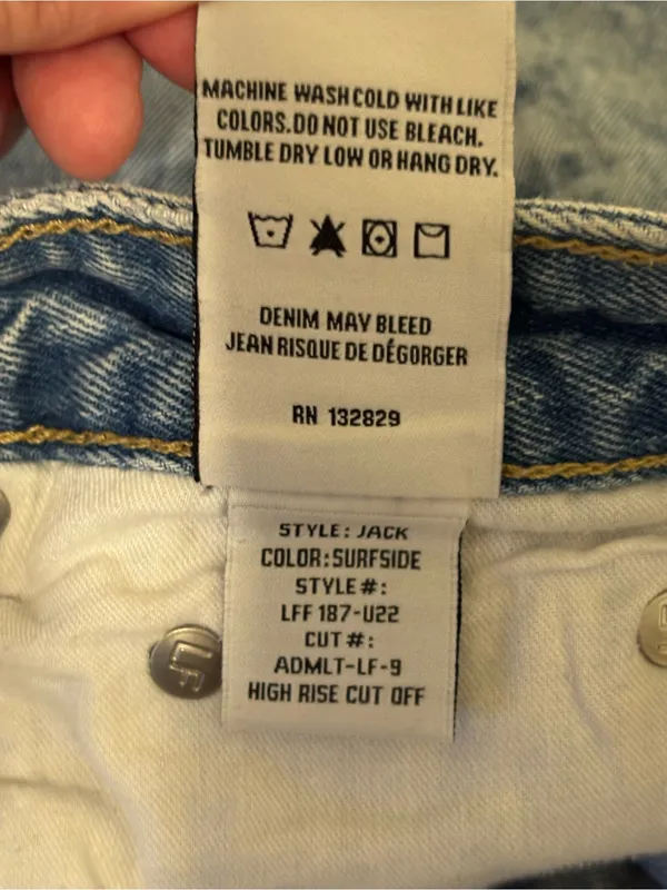 Lovers and Friends Jack High Rise Cut Off Denim Shorts 30 - Image 4