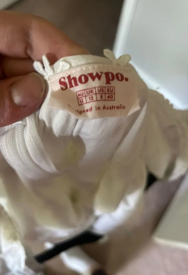 Showpo White Embroidered Dress - Image 3