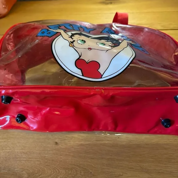 Vintage Betty Boop clear red duffle shoulder bag - Image 6