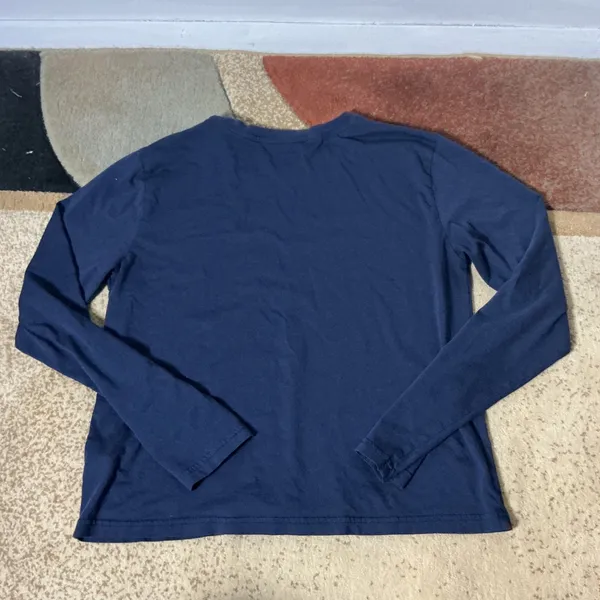 Quince Cotton Modal Relaxed Long Sleeve Tee Women S Navy Blue LB48021-JDA01 Crew - Image 7