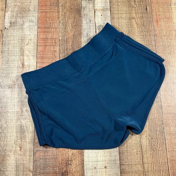 Athleta Teal Blue Athletic Shorts Modal Blend High Rise Size Small Workout Gym - Image 6