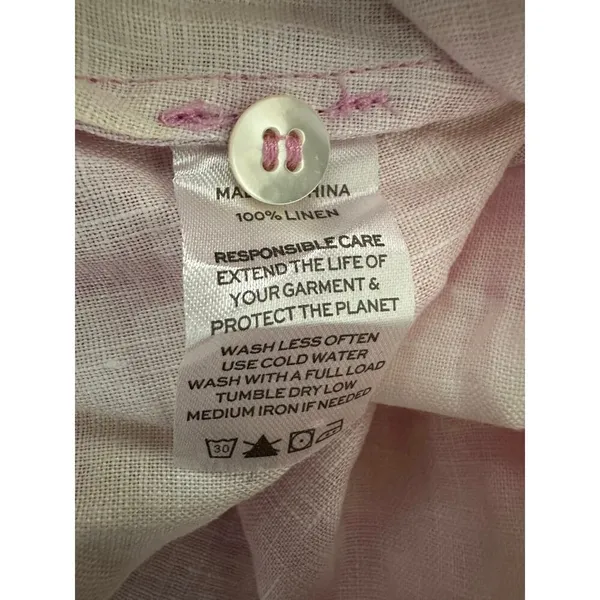 HILL HOUSE Candy Kaleidoscope The Lily Button Down Linen Shirt Dress size XS - Image 10