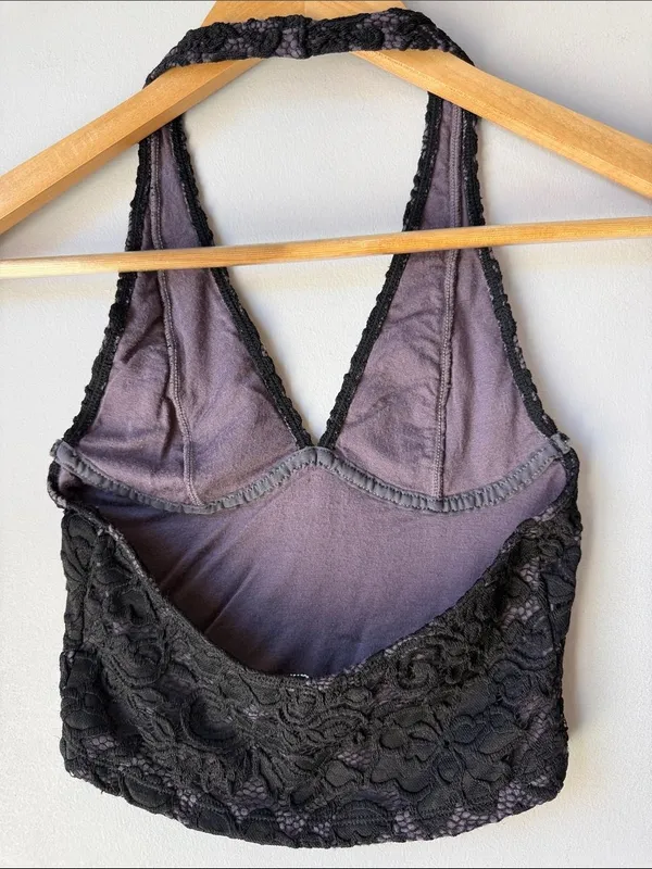 Kimchi Blue Lace Halter Bralette Crop Top - Image 2