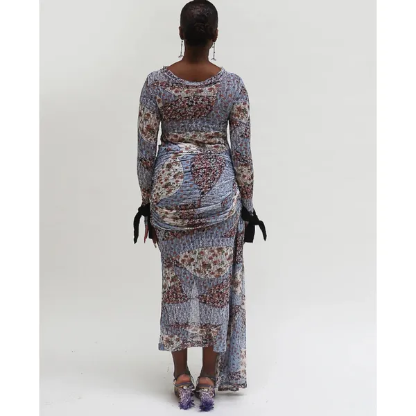 OMOL Swelle Mesh Floral Column Midi‎ Dress NWT XS *with flaw* - Image 2