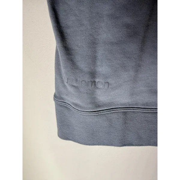 Lululemon Perfectly Oversized Crew Sweatshirt Chambray Blue Grey Size 10 - Image 4