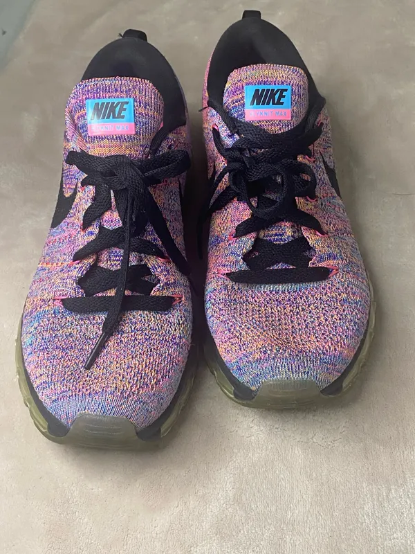 Nike Women's Flyknit Air Max Multicolor Running Shoes Sneakers Size 7 - Image 2