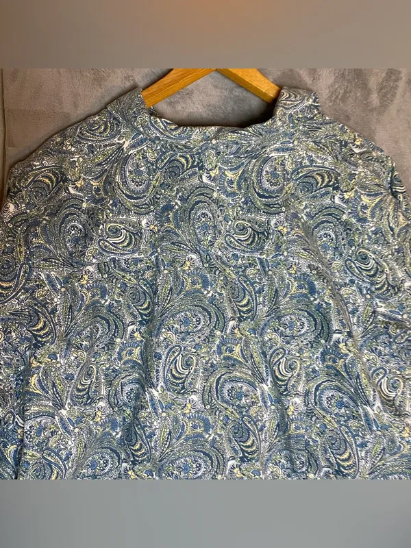 Charter Club Paisley Button Up Long Sleeve Earthy Size 24W Boho Career Modest‎ - Image 9
