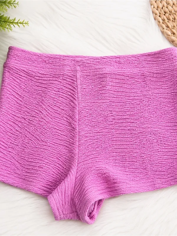 Dippin’ Daisy’s Pink Textured Bikini Set Size M Bali Top High Waist Bottom - Image 7