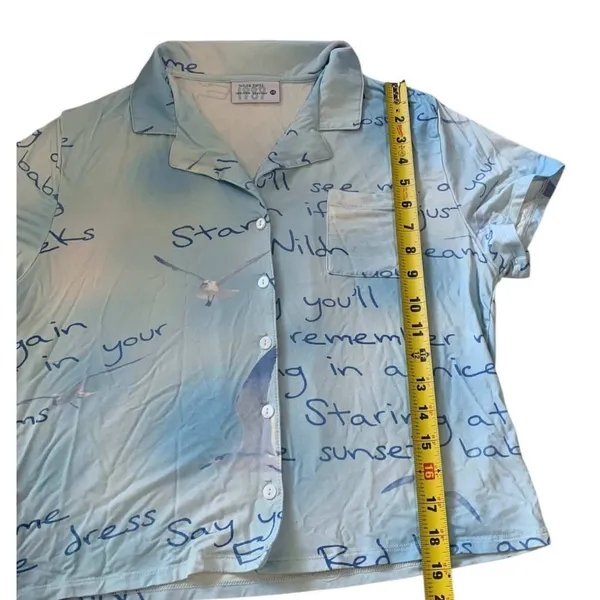 Taylor Swift 1989 Taylor's Version Top XS Blue Wildest Dreams Swiftie Loungewear - Image 6