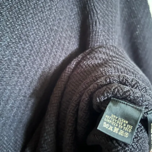 Ralph Lauren Black Label Sweater Textured Knit‎ Black Linen Blend Women's Small - Image 6