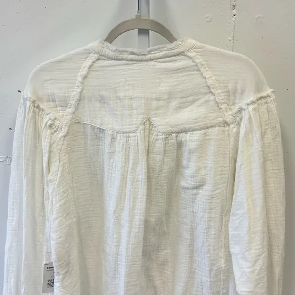 NWT Free People Beach Day Pullover In Ivory Oversized‎ Gauze Cotton White - Image 7