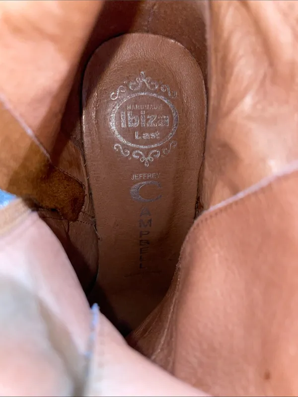 Jeffrey Campbell Climber Bootie Size 7.5 Brown Suede Ankle Bootie Brass Clips - Image 9