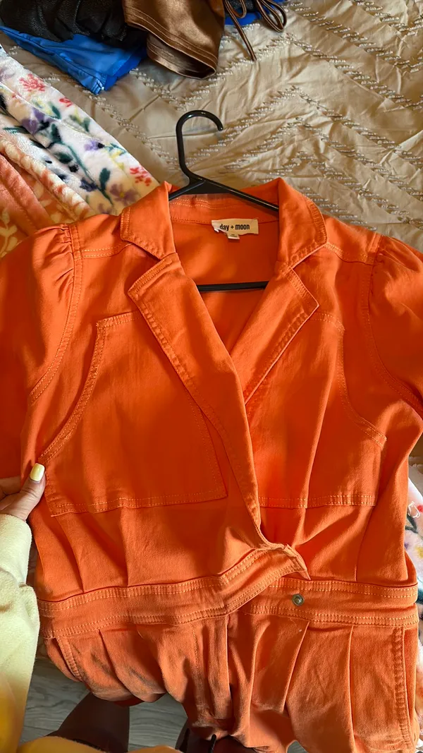 Orange romper day and moon Size M - Image 5