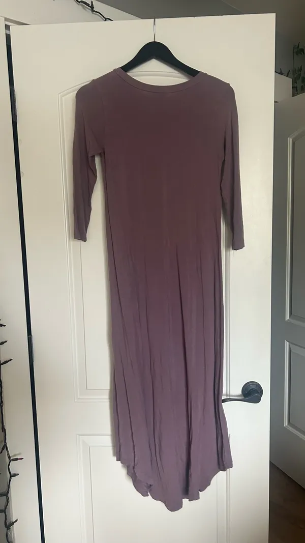 SweetSalt Clothing Wilfred Mauve-Taupe Long Sleeve Maxi Dress - Image 2