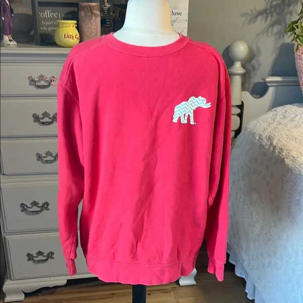 Comfort Colors University of Alabama Tusk Wear Red Elephant Sweatshirt - Image 2