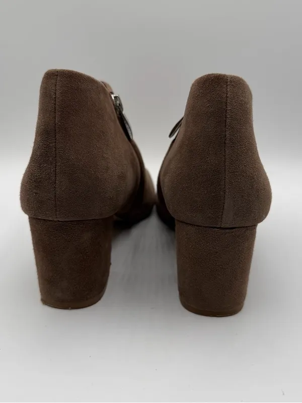 Steven by Steve Madden Bergen Taupe Suede Pointed Toe Booties Women’s 7.5 - Image 4