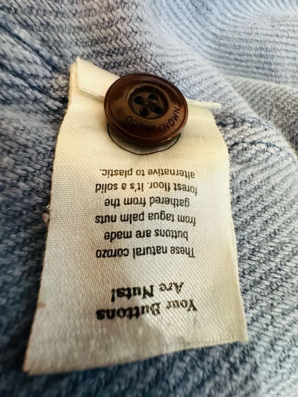 Outerknown Women's Faded Denim-Blue Cotton Hooded Pullover - Image 7