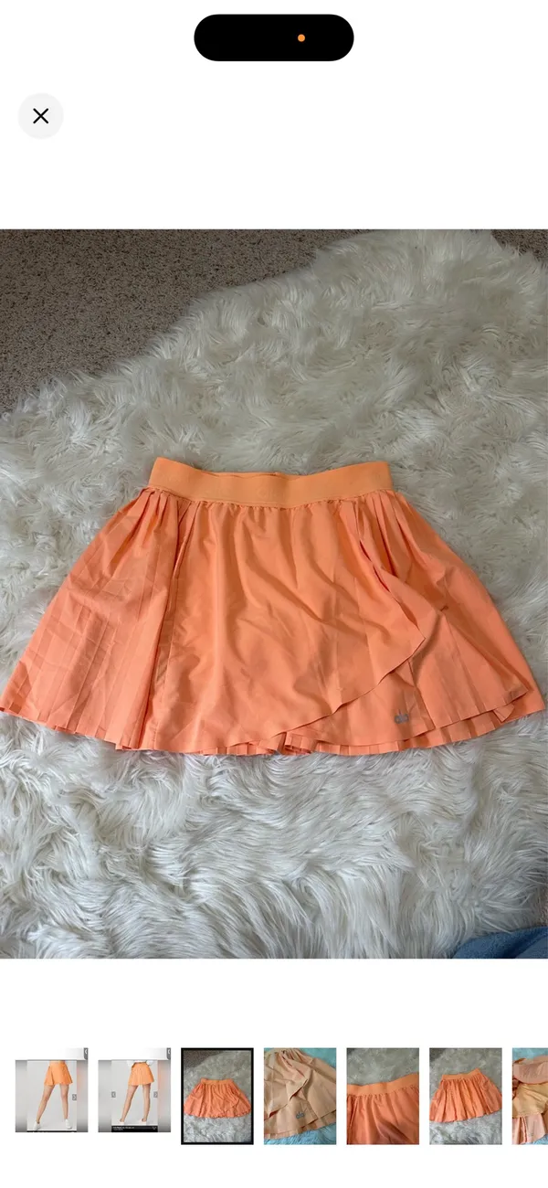 Alo Yoga Aces Tennis Skirt In Cantaloupe - Image 5