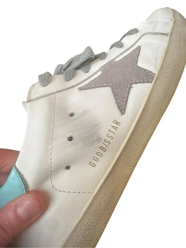 Golden Goose Women's Super-Star with suede star and blue heel tab 40 - Image 11