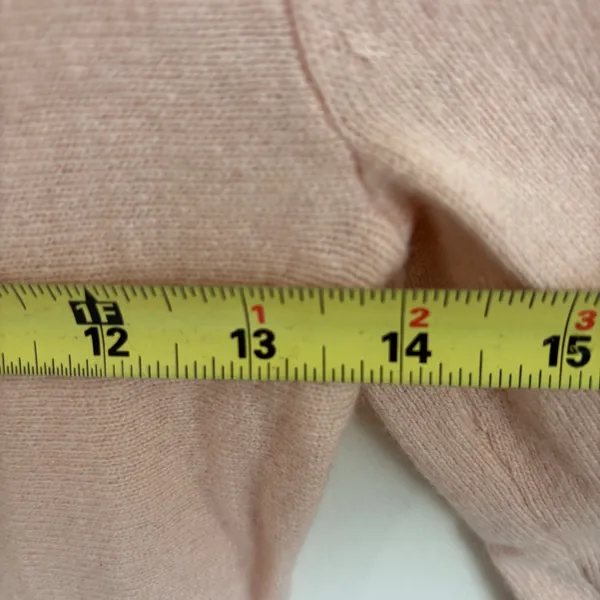 Antonio Melani Pink 100% Cashmere Peplum Crew Neck Sweater XS Long Sleeve - Image 7