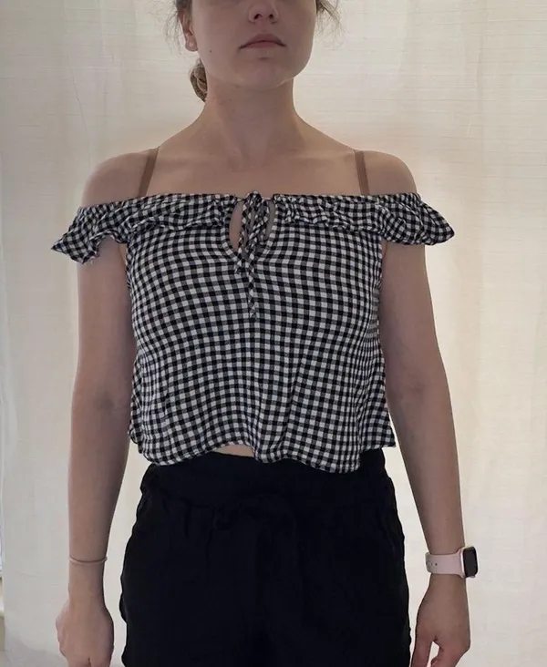 Billabong Peach Kisses Top - Gingham Black/White - XS - Image 10