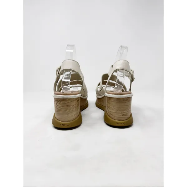 [Sorel] Cream Leather Joanie III Platform Wedge Ankle Strap Sandals Size 9.5 - Image 6