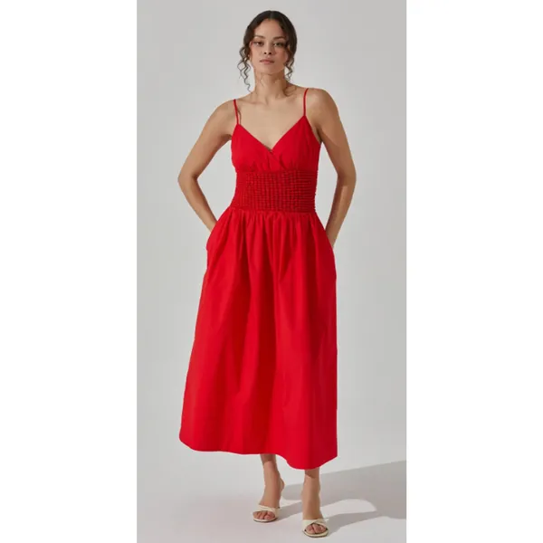 ASTR The‎ Label Popcorn Waist Midi Dress Size XS - Image 3
