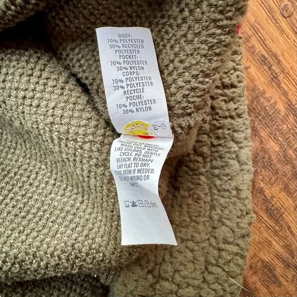 Aerie Fleece Pullover Quarter Zip Sweatshirt Olive Green Camo Womens Size Small - Image 11