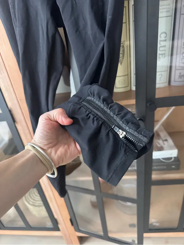 Lululemon runday leggings cropped vintage y2k zipper high rise cinch ankle 7/8 - Image 4
