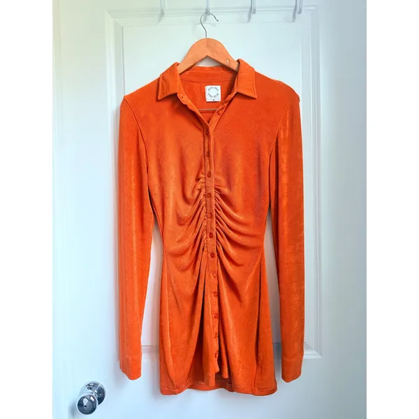 With Jean Andy Dress‎ in Maple Orange XS Blogger Summer Polo LA Spring - Image 4