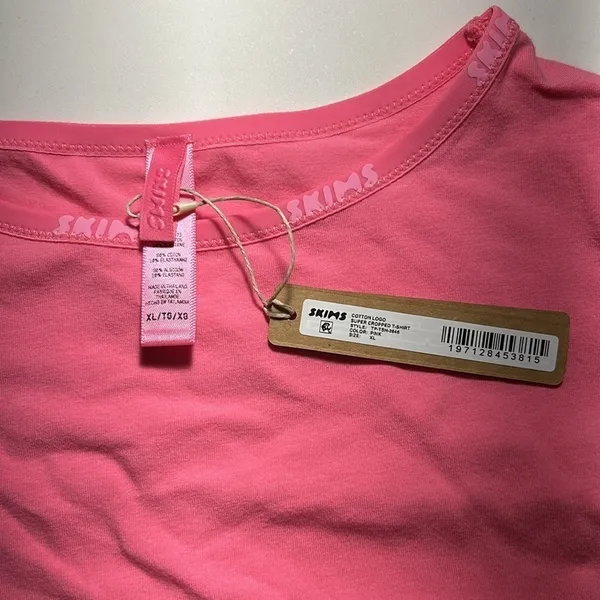 Skims Cotton Jersey Super Cropped T-Shirt Nwt Sold Out Online - Image 4