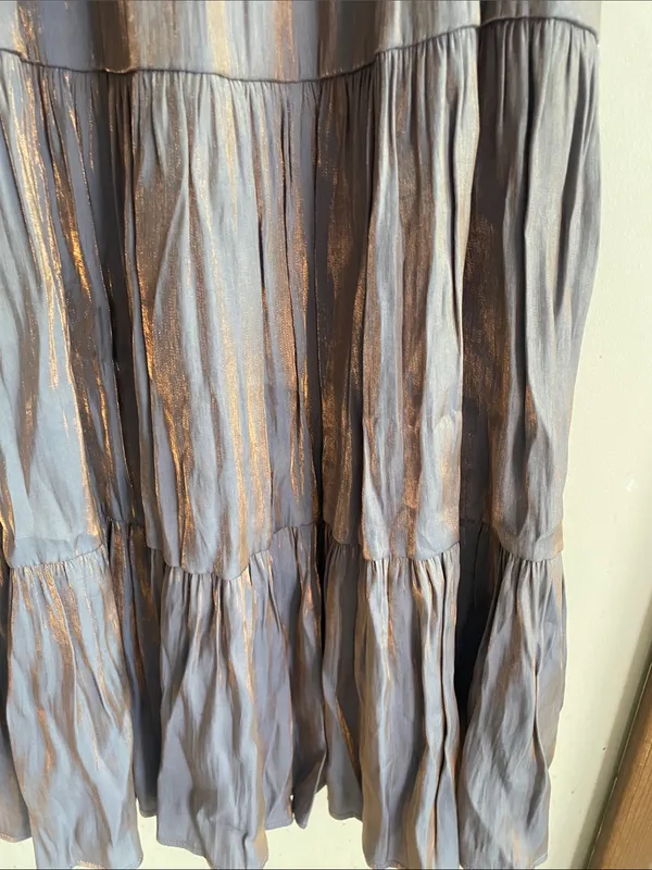 Jessakae Francis Metallic Flute Midi Dress - Image 8