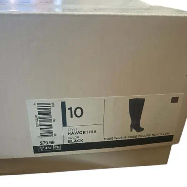Lauren Conrad Hawthoria Tall Black Faux Suede Sheath Heeled Boots 10 EUC - Image 7
