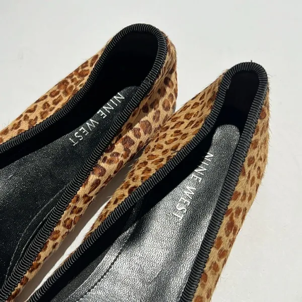 Nine‎ West Edwin Bow Cheetah Ballet Flats B63 - Image 3